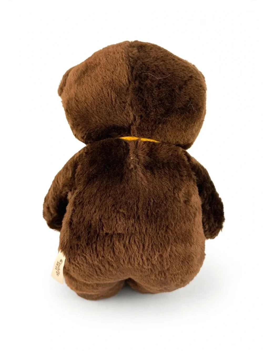 Cuddle Wit Inc 1986 Vintage Teddy Bear Brown Plush Orange Ribbon Bow 16”